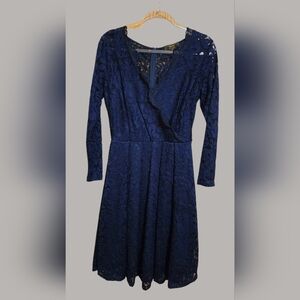MissMay Navy Formal Lace Dress Medium